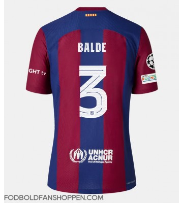 Barcelona Alejandro Balde #3 Hjemmebanetrøje Dame 2023-24 Kortærmet